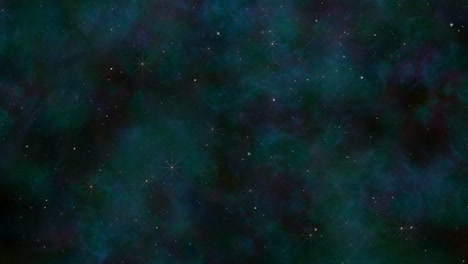 Blaue-Sternenfelder-Und-Fliegenglitter-Und-Partikel-In-Der-Galaxie