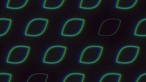 Neon-sommerblattmuster-Mit-Glitch-effekt