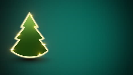 árboles-Verdes-De-Navidad-Y-Luz-Amarilla-En-Degradado-Verde