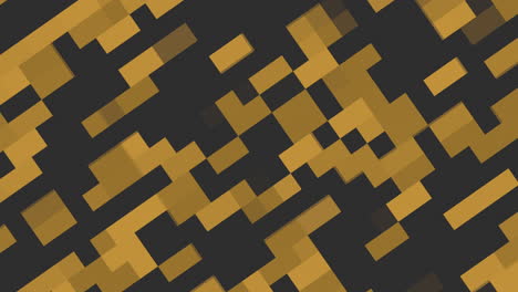 8-Bit-Spirale-Mit-Schwarzen-Und-Gelben-Pixeln