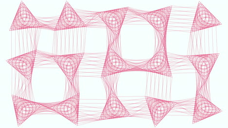 Skizzieren-Sie-Abstrakte-Rote-Dreiecke-Im-Leeren-Raum