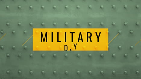 Día-Militar-En-Acero-Y-Textura-Militar-Verde