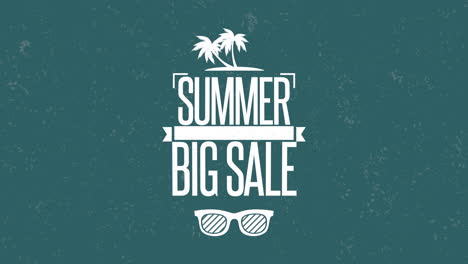 Sommer-Großer-Verkauf-Mit-Sonnenbrille-Und-Palmen-Auf-Schmutzbeschaffenheit