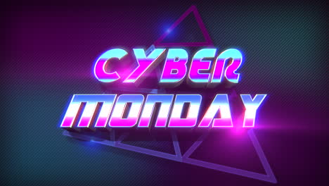 Cyber-Monday-Mit-Retro-Dreiecken-Im-80er-Jahre-Stil