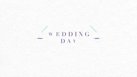 Hochzeitstag-Mit-Blumen-Im-Rahmen-Auf-Papiermuster