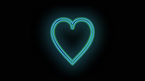 Neon-blue-heart-shape,
