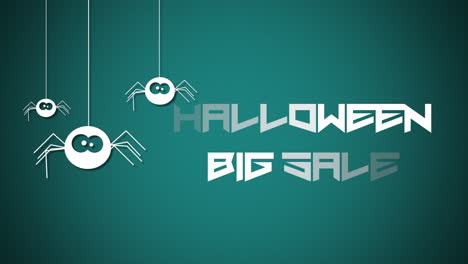 Halloween-Großer-Verkauf-Mit-Spinnen-In-Der-Nacht
