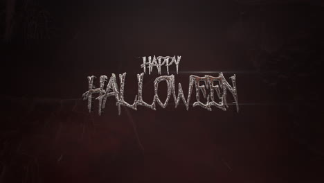 Happy-Halloween-with-fog-and-light-on-dark-texture-in-night