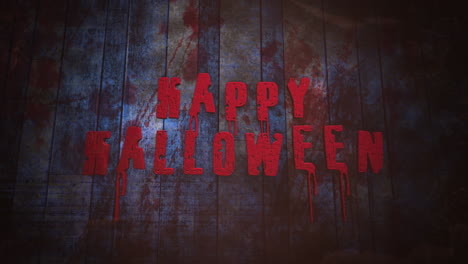 Happy-Halloween-on-dark-wood-wall-with-blood