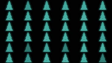 Modern-green-Christmas-trees-pattern-with-neon-light