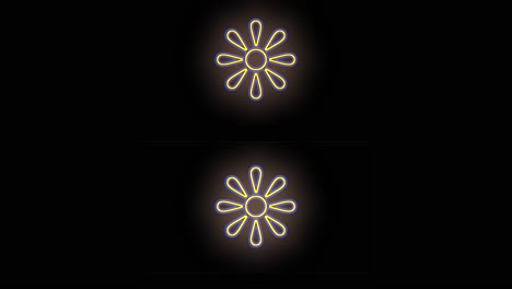 Goldenes-Sommerblumenmuster-Mit-Neoneffekt