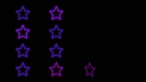 Neon-purple-stars-pattern-in-night