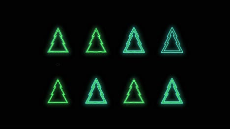 Neon-green-Christmas-trees-pattern