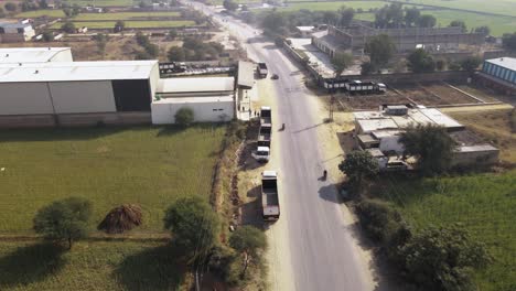 Aerial-view-of-factory-building-truck-trailer-production-manufacturing-in-india