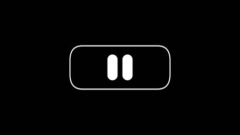 Play-and-pause-button-icon,-loopable-animation,-clean-simple-design,-black-background
