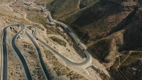 Top-down-view-of-curves-of-coastal-road-of-fort-munro
