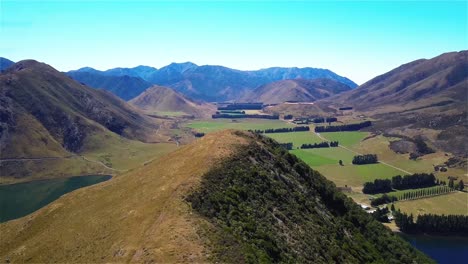 Stunning-View-from-Concial-Hill,-Lake-Sumner-Area-New-Zealand---Dolly-In-Shot