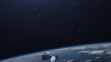 Satelliten,-Die-Die-Erdoberfläche-überqueren