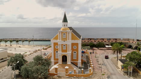 church-in-Willemstad,-is-the-capital-city-of-Curaçao,-a-Dutch-Caribbean-island