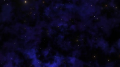 Cgi-universum-Zoomen-Vorbei-An-Sternen-In-Einer-Riesigen-Dunklen-Indigo-staubähnlichen-Nebelwolke-Im-Tiefen-Weltraum,-Weite-Sicht
