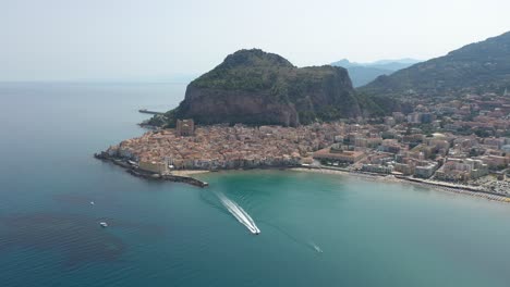 Boat-from-above-Cefalu,-Sicily