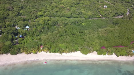 Luftaufnahme-Des-Strandes-Und-Des-Foresto-In-San-Andres,-Kolumbien,-Karibisches-Meer