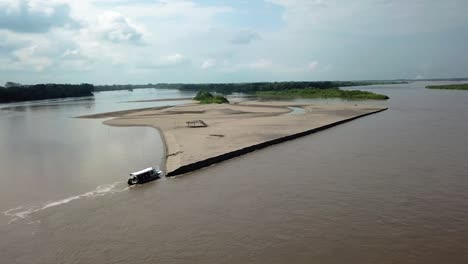 Aerial-shot-of-the-Magdalena-river,-locate-in-Bolivar,-Colombia