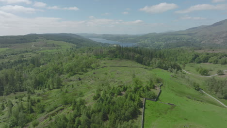 Tarn-Hows,-Lake-District-National-Park,-Summer-2022,-Aerial-Drone-Prores-422-Clip-2