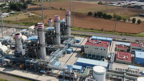 Aerial-shot-of-a-power-generation-plant
