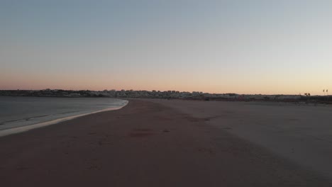 Lagos,-Portugal,-Strand-Bei-Sonnenuntergang,-Antenne