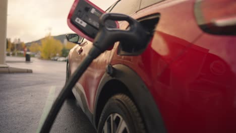 An-electric-vehicle-charging-in-Norway