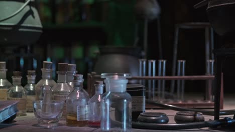 Corked-Potion-Bottles-And-Glass-Tubes-Inside-An-Alchemy-Witch-Laboratory