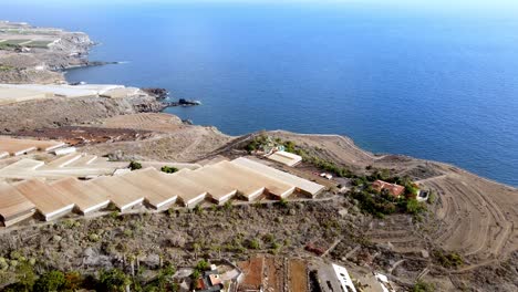 Drone-view-of-banana-farms-abd-big-coast-line-in-Tenerife-Spain