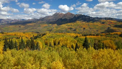 Fall-season-on-Kebler-pass-Colorado-flying-toward-Ruby-Peak-with-a-drone
