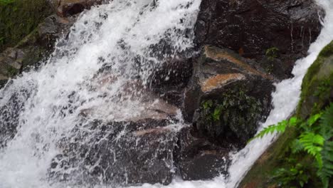 Nahaufnahme-Eines-Schweren-Wasserfalls-Im-üppigen-Grünen-Dschungel