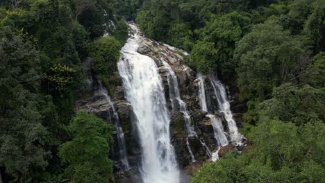 Incredible-cinematic-view-over-massive-waterfall-in-deep-jungle