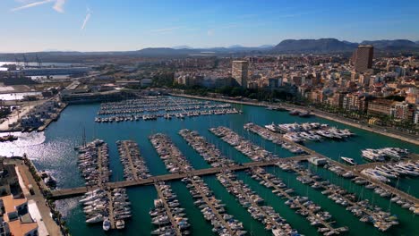 4k-aerial-drone-footage-of-Alicante,-Spain