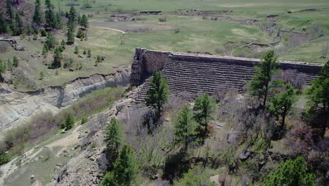 Aerial-views-of-Castlewood-Canyon-State-Park-and-the-ruins-of-the-Castlewood-Dam-in-Colorado