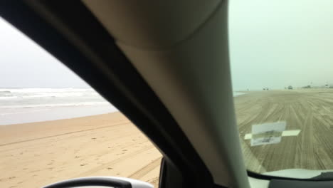 POV-driving-on-Pismo-Beach-California-USA-with-ocean-on-the-left