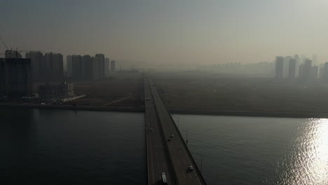 An-early-morning-foggy-highway,-Sangjoo,-Korea
