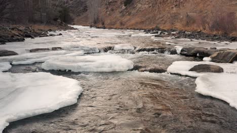 Luftaufnahmen-Von-Zugefrorenen-Gewässern-In-Der-Nähe-Von-Boulder-Und-Nederland-Colorado