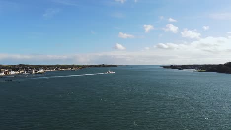 Ferry-crossing-county-down-blue-sky-and-sea-some-cloud-short-time-lapse