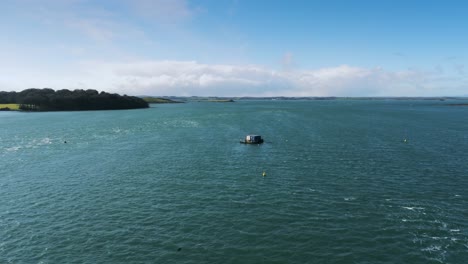 Strangford-Lough-currents-and-tides-blue-sky-green-sea