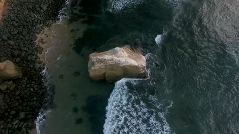 Aerial-video-of-ocean-and-cliffs