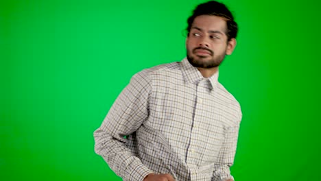male-office-guy-dancing-with-green-background---green-screen
