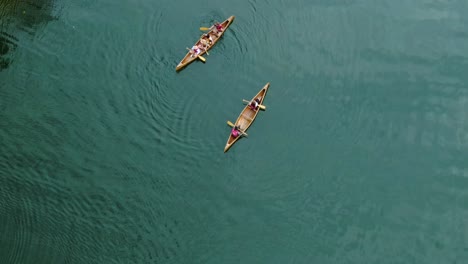 Two-canoes-roaming-the-river