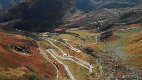 Drone-aerial-view-of-windy-roads-in-countryside-of-Switzerland