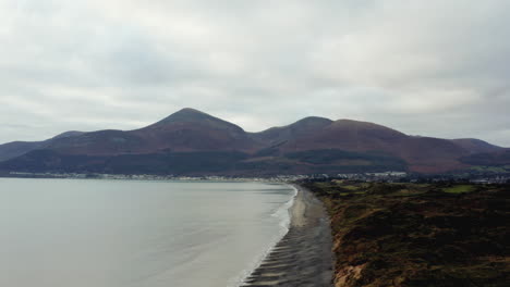 Mourne-Mountains-Northern-Ireland-Murlough-bay-beach-and-dunes-drone-aerial