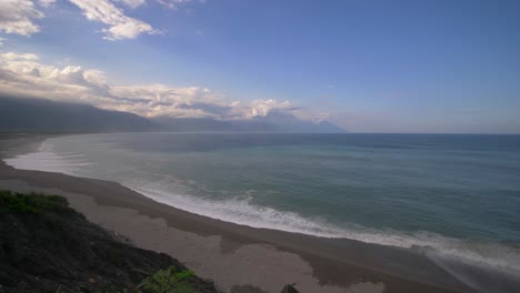 Taiwan-Schöne-Seelandschaft,-Aussichtspunkt,-Meer,-Strand