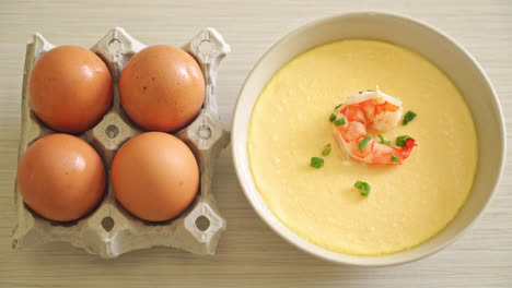 Steamed-egg-with-shrimp-and-spring-onions